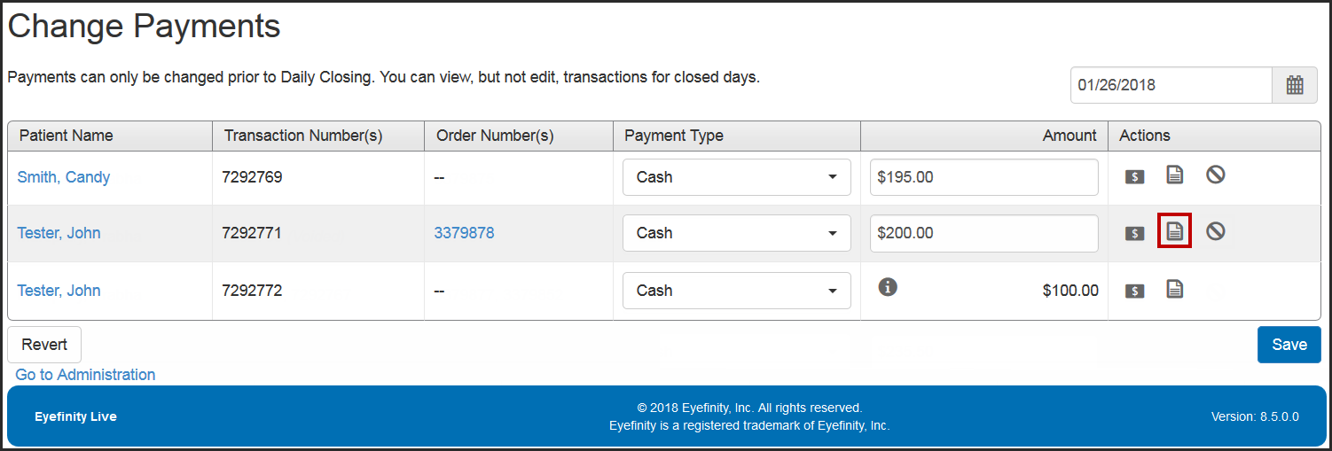 Changing Patient Payment Information and Deleting Patient Payments