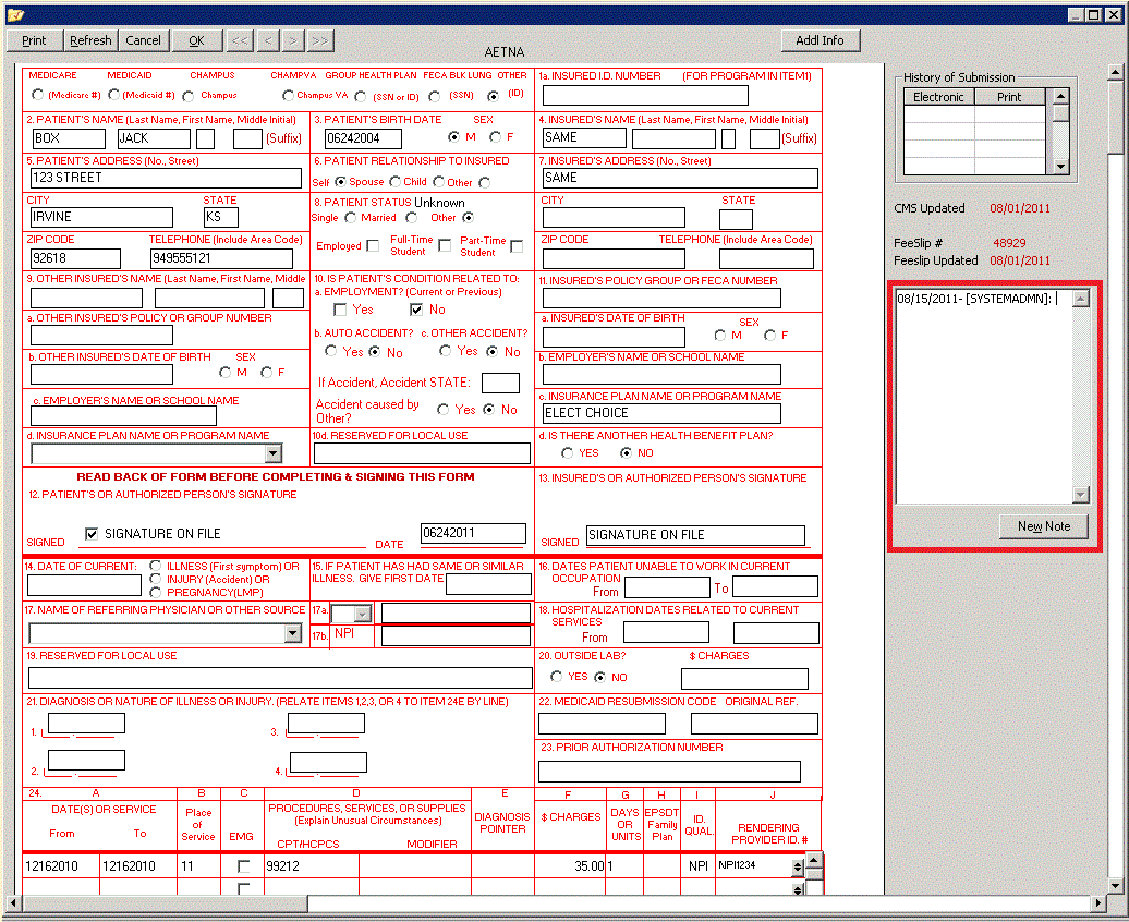 Recording Additional Information On The CMS 1500 Form ANSI File Recording Additional Information On The CMS 1500 Form ANSI File
